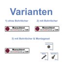 Parkverbot Parkplatzschild 52x11cm Wunschtext