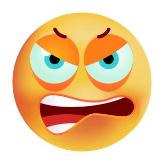 Wütender Smile Aufkleber – Ausdrucksstarker Sticker für jede Oberfläche