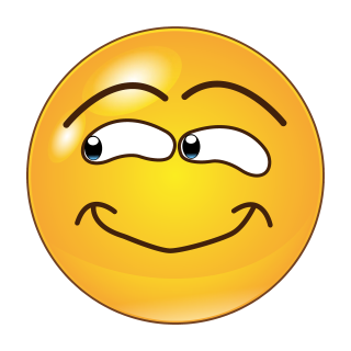 Lächelnd zur Seite Schauen – Smile Aufkleber für Innen & Außen