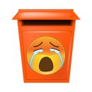 Traurig Heulen mit Tränen – Wetterfester Aufkleber für Innen & Außen