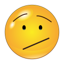 Traurig mit Strichmund Aufkleber – Wetterfester...