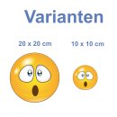 Überrascht mit großen Augen – Smile Aufkleber für jeden Anlass