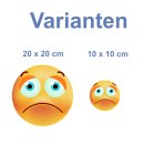 Verlegen Traurig Smile Aufkleber – Wetterfest &...