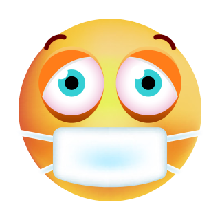 Traurig Krank mit Maske Aufkleber – Wetterfest und Vielseitig