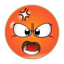 Wütend Grimmig Smile Aufkleber – Wetterfest...