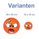 Wütend Grimmig Smile Aufkleber – Wetterfest...