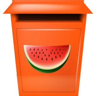Aufkleber Kinder Sticker Melone Obst Frucht Gemüse wetterfest Skaterhelm Wohnmobil Fahrradhelm Mülltonnenaufkleber
