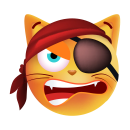 Katze Pirat mit Augenklappe – Wetterfester...