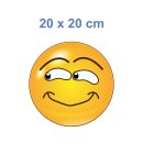 Lächelnd zur Seite Schauen – Smile Aufkleber für Innen & Außen (20 x 20 cm)