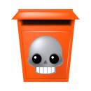 Totenkopf Aufkleber – wetterfester Sticker für Innen und Außen (9 x 10 cm)