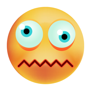 Smile Aufkleber mit verdrehten Augen – Witzige Deko für Innen & Außen (10 x 10 cm)