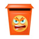 Wütender Smile Aufkleber – Ausdrucksstarker Sticker für jede Oberfläche (10 x 10 cm)