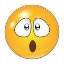 Überrascht mit großen Augen – Smile Aufkleber für jeden Anlass (20 x 20 cm)