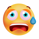 Weinend Traurig Smile Aufkleber – Wetterfest & UV-beständig (10 x 10 cm)