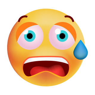 Weinend Traurig Smile Aufkleber – Wetterfest & UV-beständig (20 x 20 cm)