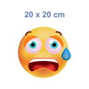 Weinend Traurig Smile Aufkleber – Wetterfest & UV-beständig (20 x 20 cm)