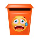 Weinend Traurig Smile Aufkleber – Wetterfest & UV-beständig (20 x 20 cm)