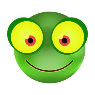 Frosch Smile Aufkleber – Wetterfester Sticker für Innen & Außen (20 x 18 cm)