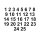 Selbstklebende fortlaufende Klebezahlen Zahlenaufkleber Aufkleber Zahlen wetterfest: 1 bis 25 (2 cm hoch, in schwarz)