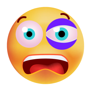 Angeschwollenes Blaues Auge – Realistischer Aufkleber für kreative Anwendungen (10 x 10 cm)