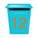 Selbstklebende fortlaufende Klebezahlen Zahlenaufkleber Aufkleber Zahlen wetterfest: 1 bis 25 (2 cm hoch, in orange)