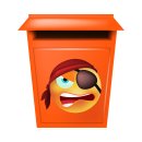 Katze Pirat mit Augenklappe – Wetterfester Aufkleber für Innen und Außen (20 x 20 cm)