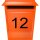 Selbstklebende fortlaufende Klebezahlen Zahlenaufkleber Ziffern Aufkleber Zahlen Klebeziffern wetterfest 1 bis 25 orange 19 cm