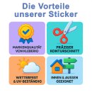 Selbstklebende fortlaufende Klebezahlen Zahlenaufkleber Aufkleber Zahlen wetterfest: 1 bis 25 (3 cm hoch, in grau)