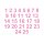 Selbstklebende fortlaufende Klebezahlen Zahlenaufkleber Aufkleber Zahlen wetterfest: 1 bis 25 (4 cm hoch, in rosa)