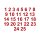 Selbstklebende fortlaufende Klebezahlen Zahlenaufkleber Aufkleber Zahlen wetterfest: 1 bis 25 (10 cm hoch, in rot)
