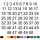 Selbstklebende fortlaufende Klebezahlen Zahlenaufkleber Ziffern Aufkleber Zahlen Klebeziffern wetterfest 1 bis 50 blau 8 cm