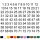 Selbstklebende fortlaufende Klebezahlen Zahlenaufkleber Ziffern Aufkleber Zahlen Klebeziffern wetterfest 1 bis 75 weiß 9 cm