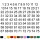 Selbstklebende fortlaufende Klebezahlen Zahlenaufkleber Ziffern Aufkleber Zahlen Klebeziffern wetterfest 1 bis 75 orange 1 cm