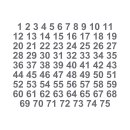 Selbstklebende fortlaufende Klebezahlen Zahlenaufkleber Aufkleber Zahlen wetterfest: 1 bis 75 (16 cm hoch, in silber)