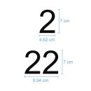 Selbstklebende fortlaufende Klebezahlen Zahlenaufkleber Aufkleber Zahlen wetterfest: 1 bis 100 (7 cm hoch, in schwarz)