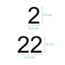 Selbstklebende fortlaufende Klebezahlen Zahlenaufkleber Aufkleber Zahlen wetterfest: 1 bis 100 (10 cm hoch, in schwarz)