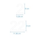 Selbstklebende fortlaufende Klebezahlen Zahlenaufkleber Aufkleber Zahlen wetterfest: 1 bis 100 (8 cm hoch, in weiß)