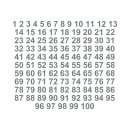 Selbstklebende fortlaufende Klebezahlen Zahlenaufkleber Aufkleber Zahlen wetterfest: 1 bis 100 (10 cm hoch, in grau)