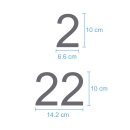 Selbstklebende fortlaufende Klebezahlen Zahlenaufkleber Aufkleber Zahlen wetterfest: 1 bis 100 (10 cm hoch, in silber)