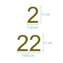 Selbstklebende fortlaufende Klebezahlen Zahlenaufkleber Aufkleber Zahlen wetterfest: 1 bis 100 (11 cm hoch, in gold)