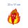 Fun Aufkleber scharfe Chilischote mit Flamme – witziger Sticker für Auto & Co. (23 x 17 cm)