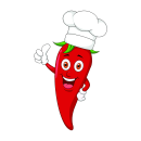 Fun Aufkleber – Lustige Chili-Schote mit Kochmütze, wetterfest & UV-beständig (13 x 8 cm)