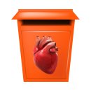 Menschliches Herz Aufkleber – realistischer Organ-Sticker für Medizin & Deko