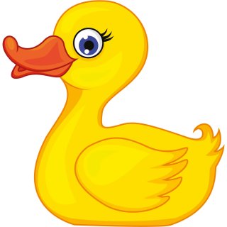 Aufkleber Gelbe Ente wasserfest Teich Sticker Familie Schwimmen Wasser Entenmutter Deko Autoaufkleber