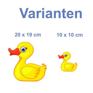 Autoaufkleber Ente Mit Kindern - 12x10cm Sticker Für Auto, Motorrad, Caravan
