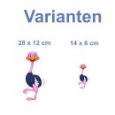 Strauß Fun Aufkleber – lustiger Vogel-Sticker...