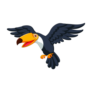 Tukan Fun Aufkleber – tropischer Vogel-Sticker für Auto, Fenster & mehr