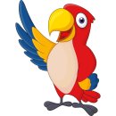 Aufkleber Papagei wasserfest Sticker Familie Vogel...