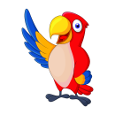 Papagei Fun Aufkleber – bunter tropischer Vogel-Sticker für Auto & Kinderzimmer (12 x 9 cm)