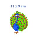 Pfau Fun Aufkleber – bunter, wetterfester Vogel-Sticker für Kinder & Familie (11 x 9 cm)